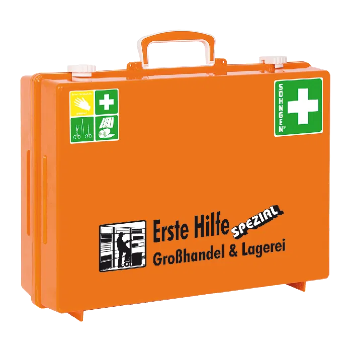 SÖHNGEN® Erste Hilfe Koffer QUICK-CD mit Füllung DIN 13157 Norm | Farbe: Orange