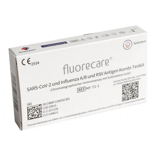 Fluorecare SARS-CoV-2 Und Influenza A/B Und RSV Antigen Kombi-Testkit