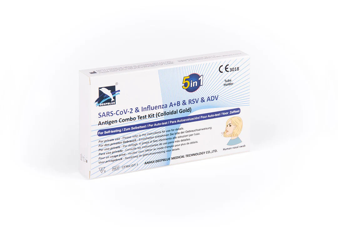 Deepblue 5in1 Selbsttest SARS-CoV-2 & Influenza A/B & RSV & ADV