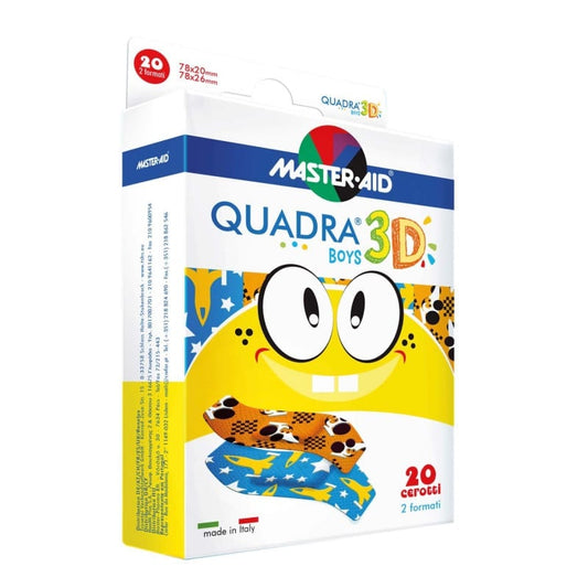 Quadra 3D Jungen Wundverband, 20 Stück