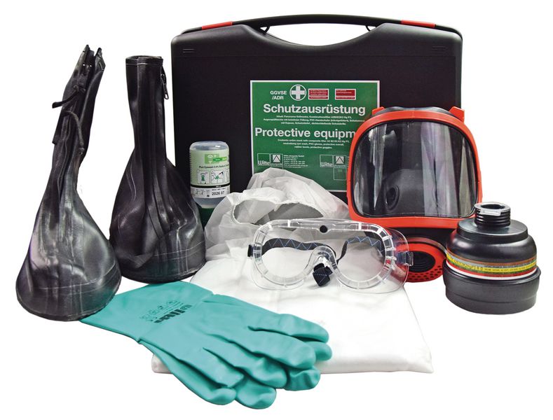 Gefahrgutkoffer gemäß GGVSEB / ADR mit Halbmaske