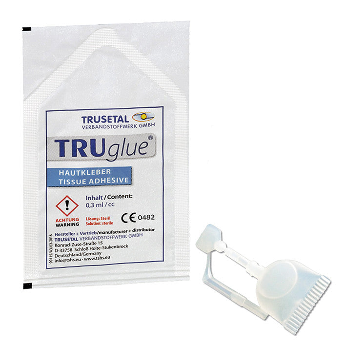 TRUGLUE Einmal-Haut- und Wundkleber, Einzeldosen 0,3 ml, 5 Dosetten